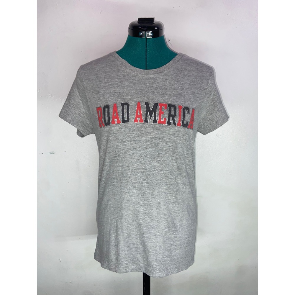Camp David Road America Sparkly Graphic T-Shirt Women S Cotton Racing Motorsport
